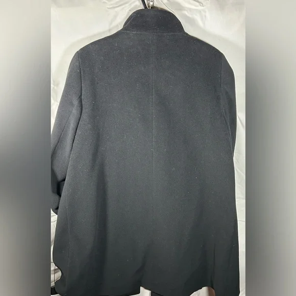 NWT! Cinzia Rocca Icons Wool/ Cashmere Coat With Stand up Collar Black size 12 - Picture 6 of 12